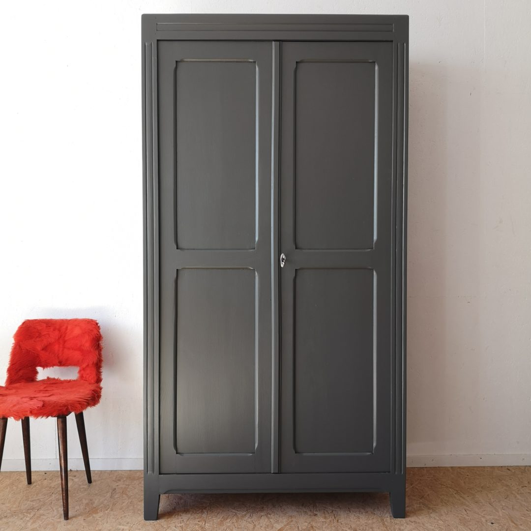 Armoire penderie parisienne vintage revisitée Côte & Vintage