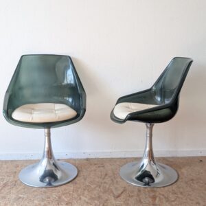 Paire chaises pivotantes années 70 Roche Bobois