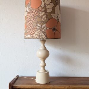 Grande lampe bois tourné années 70