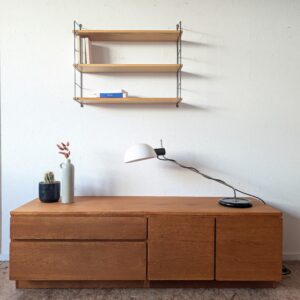Enfilade basse/ meuble TV vintage teck clair