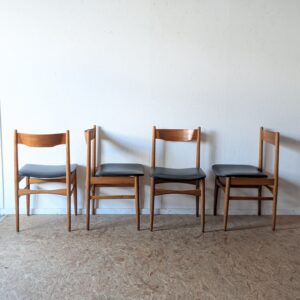 Suite de 4 chaises Gessef par Gonsorzio Sedie Friuli, Italie, années 60