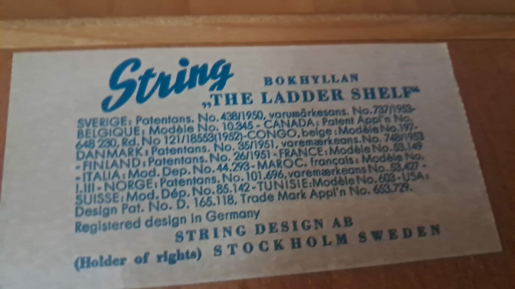 Ensemble mural original STRING par Nisse Strinning années 60, Suède. – Image 19