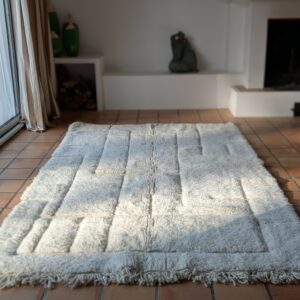 Tapis N°4 berbère Béni Ouarain écru