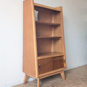 Bibliothèque chêne des années 60