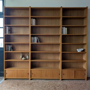 Grande bibliothèque chêne vintage