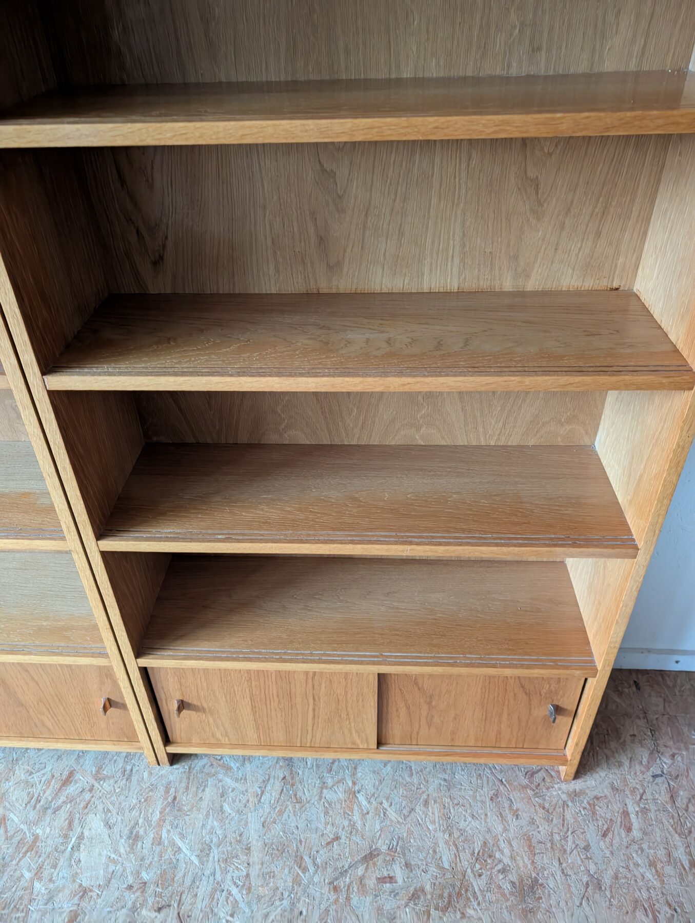 Grande bibliothèque chêne vintage – Image 9