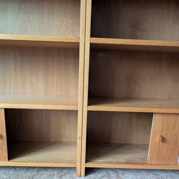 Grande bibliothèque chêne vintage – Image 11