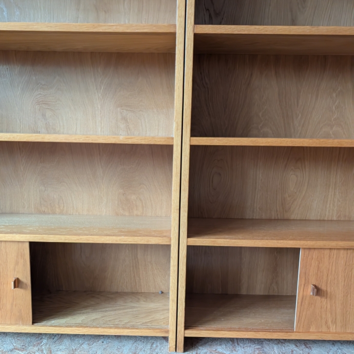 Grande bibliothèque chêne vintage – Image 12