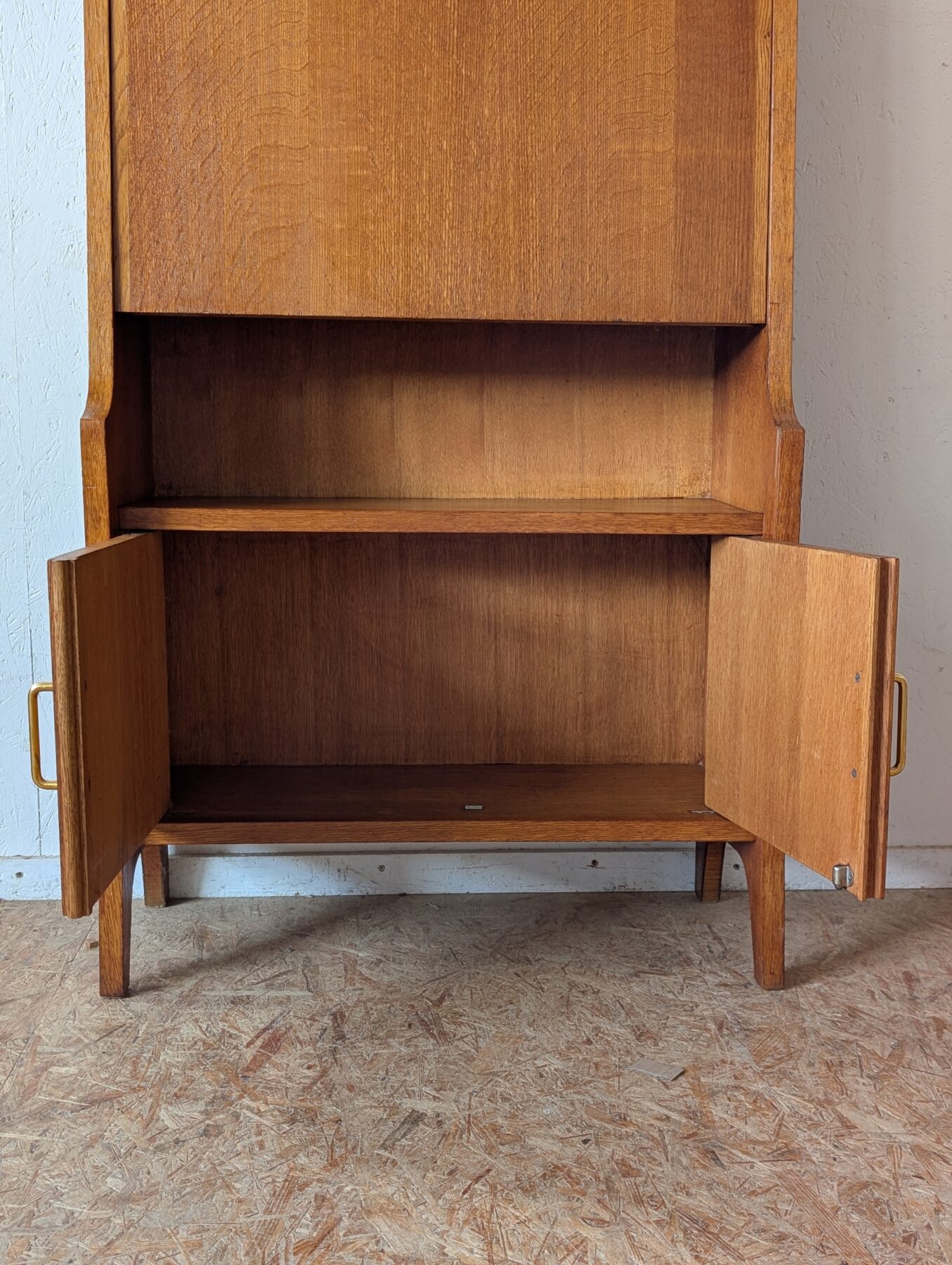 Meuble secrétaire chêne des années 50 – Image 7