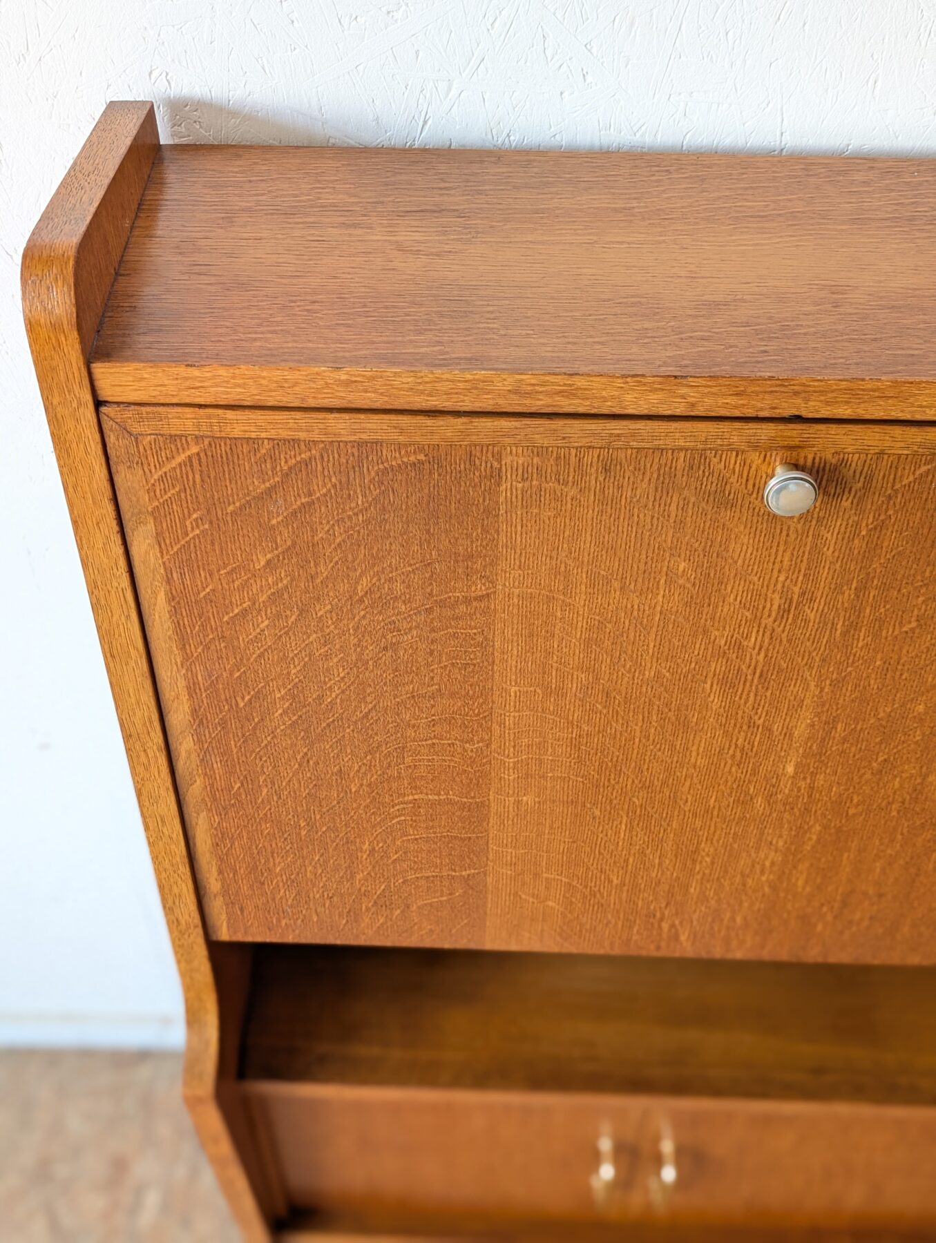 Meuble secrétaire chêne des années 50 – Image 8