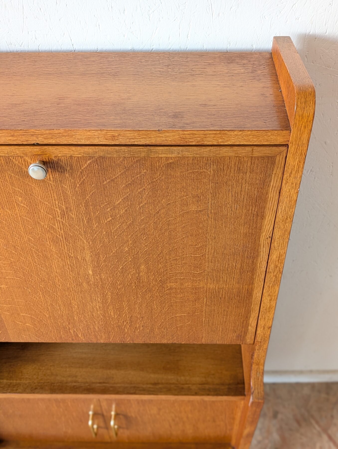 Meuble secrétaire chêne des années 50 – Image 9