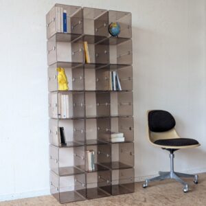 Ensemble de 21 cases Plexiglass à moduler, années 70, Italie