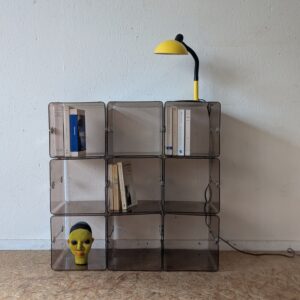 Ensemble de 9 cases Plexiglass à moduler, années 70, Italie