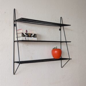 Etagère murale vintage métallique noire