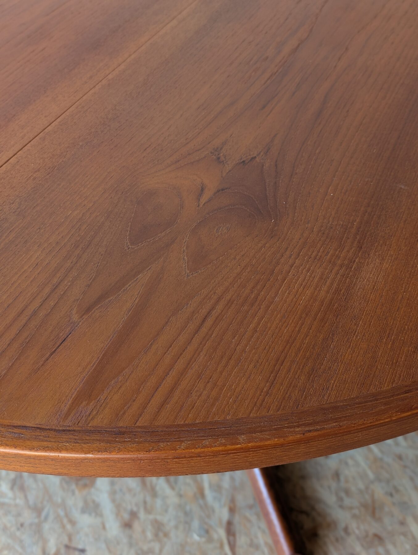 Table ronde danoise Gudme Møbelfabrik extensible avec 2 rallonges, années 60 – Image 5