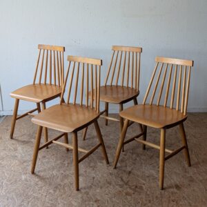 Suite de 4 chaises Stockholm Ikéa, Circa 1960