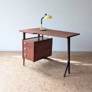 Bureau pieds compas double face années 60