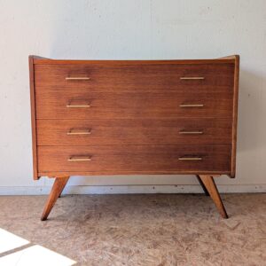 Commode chêne pieds compas vintage