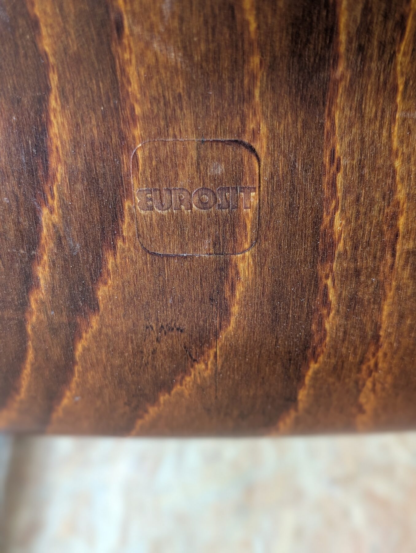 Suite de 4 chaises vintage Eurosit pagwood et chrome – Image 19