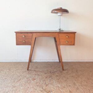 Bureau chêne pieds compas des années 50