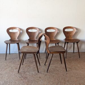 Suite de 6 chaises Baumann années 60